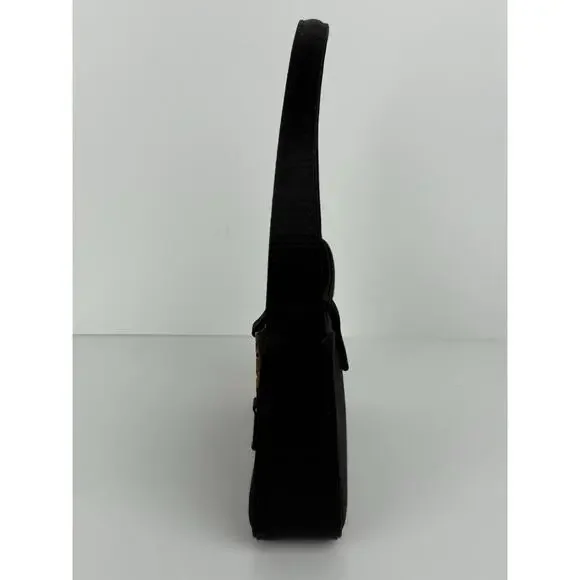 Saint Laurent Le 5 A 7 Mini YSL Women's Shoulder Bag in Black Satin - Picture 3 of 12